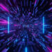 A digital tunnel with blue and pink neon lights creates a futuristic, high-speed visual effect, suggesting motion through a virtual or sci-fi-inspired space. | Betechit.com